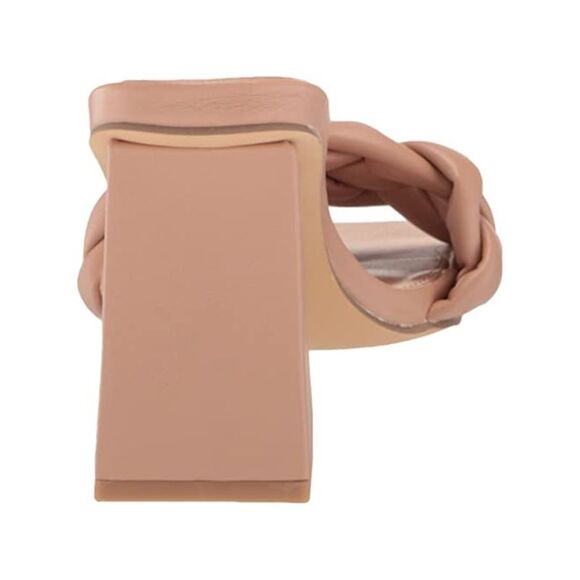 MADDEN GIRL Womens Beige Gracy Square Toe Block Heel Slip On Heeled Sandal 8.5 M - Picture 2 of 5